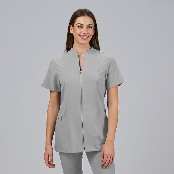 Túnica Senhora Microfibra 360 Yanira-Cinza Pérola - 117-XS-RAG-Tailors-Fardas-e-Uniformes-Vestuario-Pro