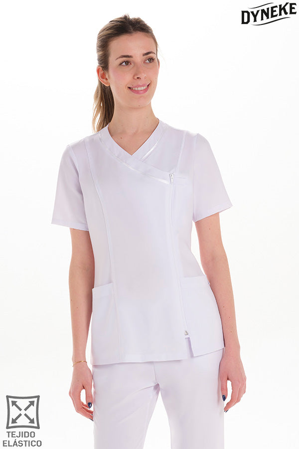 Túnica Senhora Vander microfibra-Branco - 284-XS / (SP)-RAG-Tailors-Fardas-e-Uniformes-Vestuario-Pro