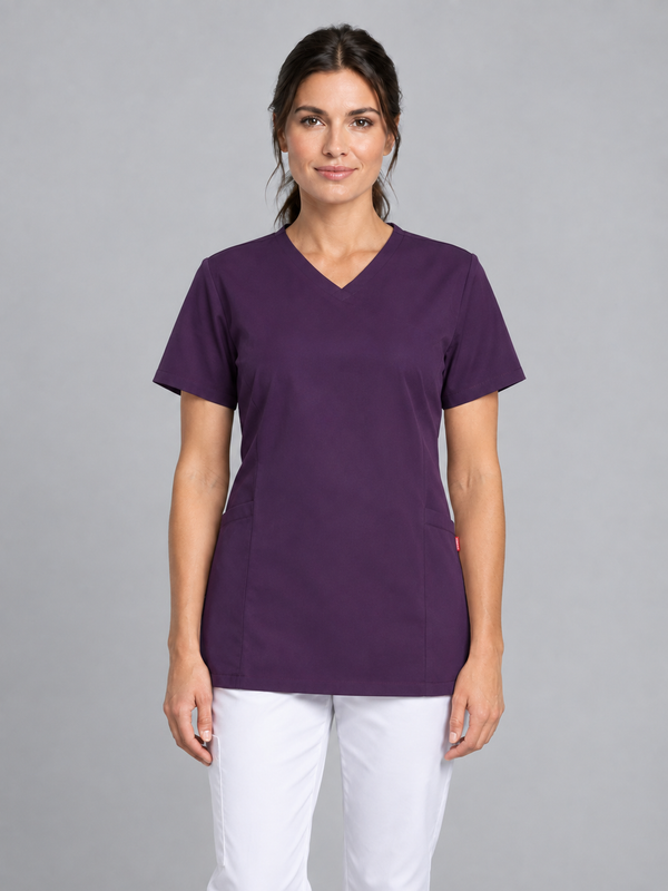 Túnica Stella PureStretch de manga curta para Mulher-Ameixa - 66-XS-RAG-Tailors-Fardas-e-Uniformes-Vestuario-Pro