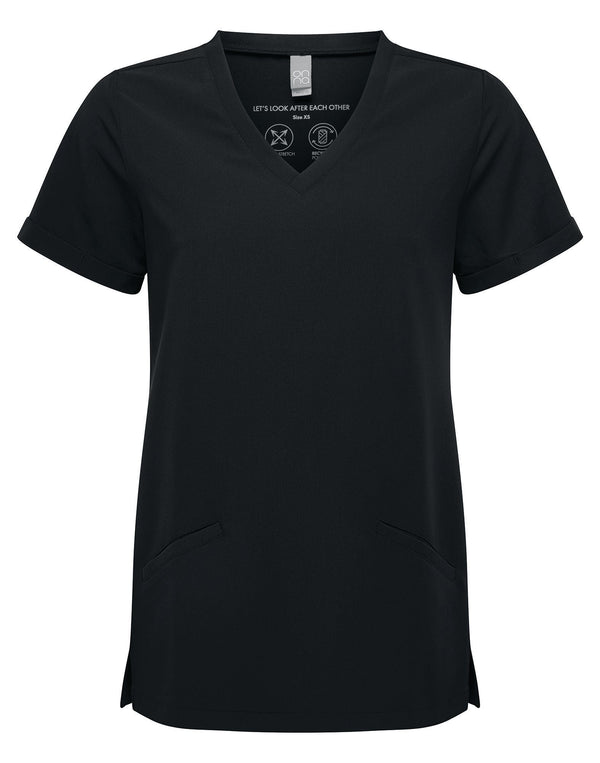 Tunica Strech Senhora decote em V-Preto-XS-RAG-Tailors-Fardas-e-Uniformes-Vestuario-Pro