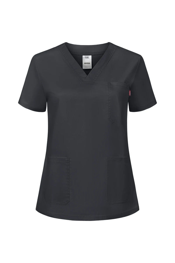 Túnica Stretch de Manga Curta para Mulher-Cinza Escuro - 42-XS-RAG-Tailors-Fardas-e-Uniformes-Vestuario-Pro