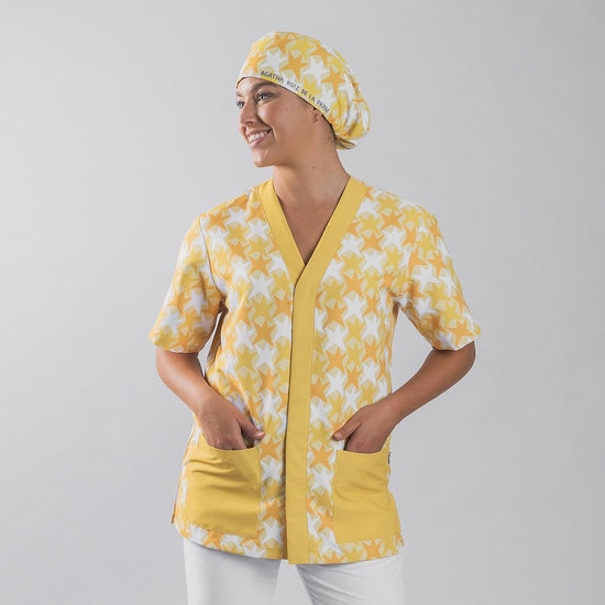 Tunica Unisexo Agatha Heart Cometa-Amarelo-XS-RAG-Tailors-Fardas-e-Uniformes-Vestuario-Pro