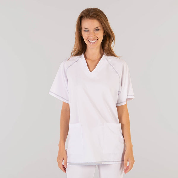 Túnica Unissexo Microfibra 360 Silvadur Antibacterina Gary-Branco - 101-XS-RAG-Tailors-Fardas-e-Uniformes-Vestuario-Pro