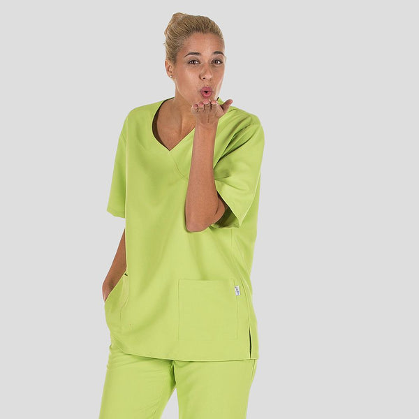 Túnica Unissexo Nereva - Microfibra Antibacteriana (1/2)-Pistacho 127-XXS-RAG-Tailors-Fardas-e-Uniformes-Vestuario-Pro