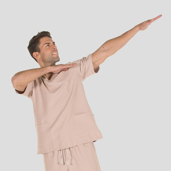 Túnica Unissexo Nereva - Microfibra Antibacteriana (1/2)-Bege Arena 142-XXS-RAG-Tailors-Fardas-e-Uniformes-Vestuario-Pro