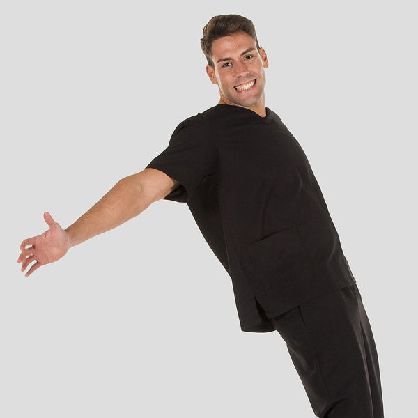 Túnica Unissexo Nereva - Microfibra Antibacteriana (2/2)-Preto 001-XXS-RAG-Tailors-Fardas-e-Uniformes-Vestuario-Pro