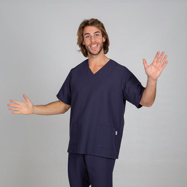 Túnica Unissexo Nereva - Microfibra Antibacteriana (2/2)-Azul Marinho 104-XXS-RAG-Tailors-Fardas-e-Uniformes-Vestuario-Pro