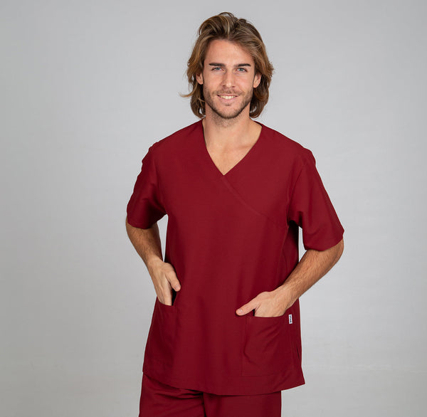 Túnica Unissexo Nereva - Microfibra Antibacteriana-Bordeaux - 112-XXS-RAG-Tailors-Fardas-e-Uniformes-Vestuario-Pro