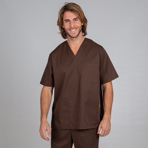 Túnica Unissexo Sarja Colors-Castanho - 124-XS-RAG-Tailors-Fardas-e-Uniformes-Vestuario-Pro