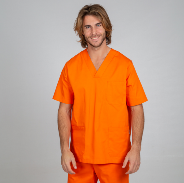 Túnica Unissexo Sarja Colors-Laranja-XS-RAG-Tailors-Fardas-e-Uniformes-Vestuario-Pro