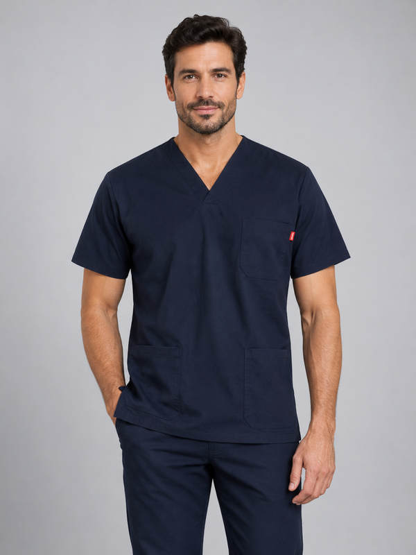 Túnica Unissexo Stretch Manga Curta-Azul Navy-XS-RAG-Tailors-Fardas-e-Uniformes-Vestuario-Pro