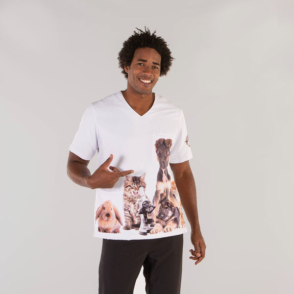 Túnica Unissexo Zoo lá de Casa-Branco-XXS-RAG-Tailors-Fardas-e-Uniformes-Vestuario-Pro