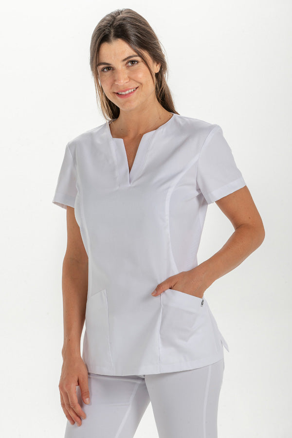 Túnica Zamora feminina-Branco-SP - XS-RAG-Tailors-Fardas-e-Uniformes-Vestuario-Pro
