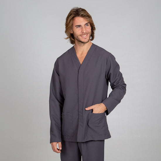 Túnica de Homem Microfibra NESTOR-Cinza Marengo - 139-XS-RAG-Tailors-Fardas-e-Uniformes-Vestuario-Pro