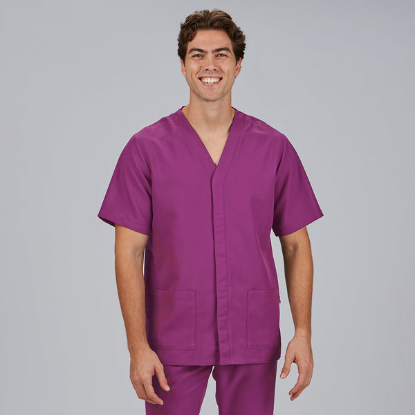 Túnica de Homem Microfibra NESTOR m/curta-Malva - 119-XS-RAG-Tailors-Fardas-e-Uniformes-Vestuario-Pro