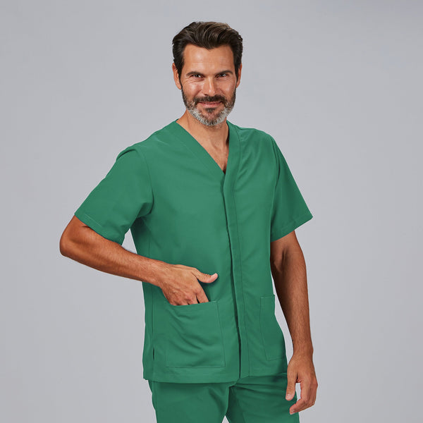 Túnica de Homem Microfibra NESTOR m/curta-Verde - 108-XS-RAG-Tailors-Fardas-e-Uniformes-Vestuario-Pro