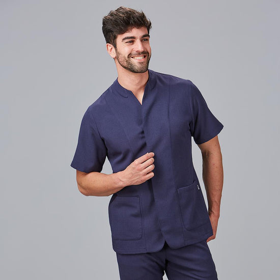 Tunica de Homem Vila Verde X. Linen-Marinho 104-XS-RAG-Tailors-Fardas-e-Uniformes-Vestuario-Pro