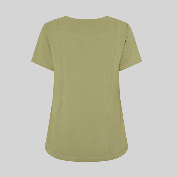 Túnica de Senhora Decote Lágrima Manga Curta Maria-Verde Oliva-XS-RAG-Tailors-Fardas-e-Uniformes-Vestuario-Pro