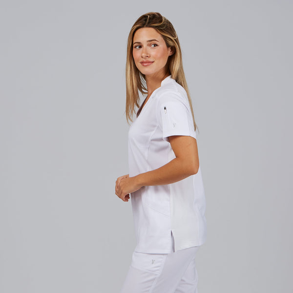 Túnica de Senhora Gola Canelada Manga Curta Nancy-RAG-Tailors-Fardas-e-Uniformes-Vestuario-Pro