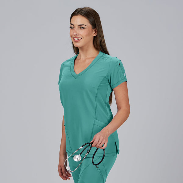 Túnica de Senhora Gola Canelada Manga Curta Nancy-RAG-Tailors-Fardas-e-Uniformes-Vestuario-Pro