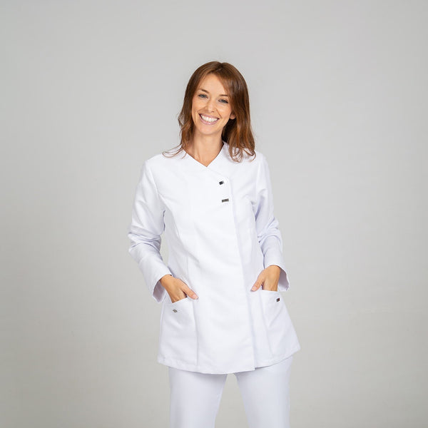 Túnica de Senhora M/Comprida BEGONIA-Branco - 101-XS-RAG-Tailors-Fardas-e-Uniformes-Vestuario-Pro