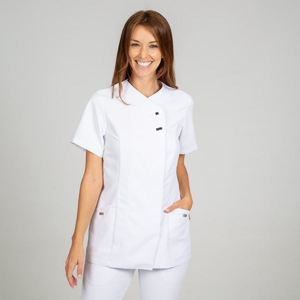 Túnica de Senhora M/Curta BEGONIA-Branco - 101-XS-RAG-Tailors-Fardas-e-Uniformes-Vestuario-Pro