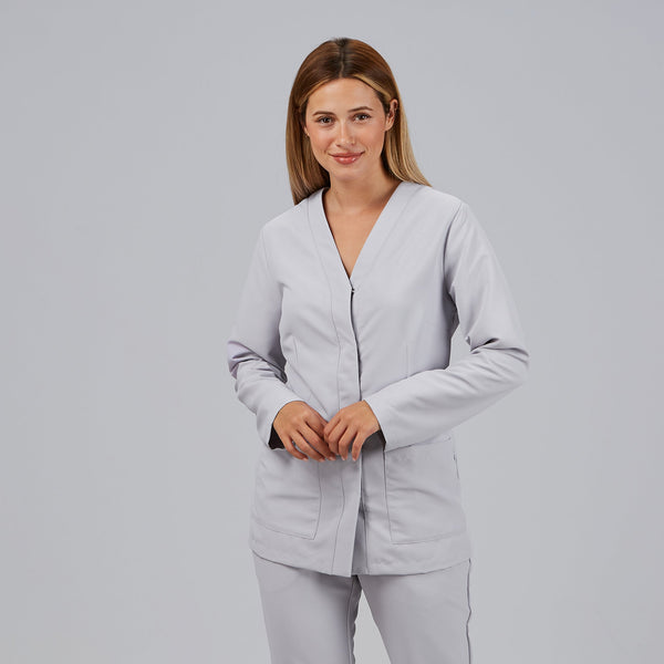 Túnica de Senhora Microfibra AITANA Manga Comprida-Cinzento Pérola - 117-XS-RAG-Tailors-Fardas-e-Uniformes-Vestuario-Pro