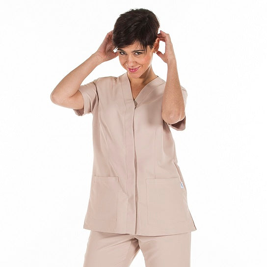 Túnica de Senhora Microfibra AITANA m/curta-Areia - 142-XS-RAG-Tailors-Fardas-e-Uniformes-Vestuario-Pro