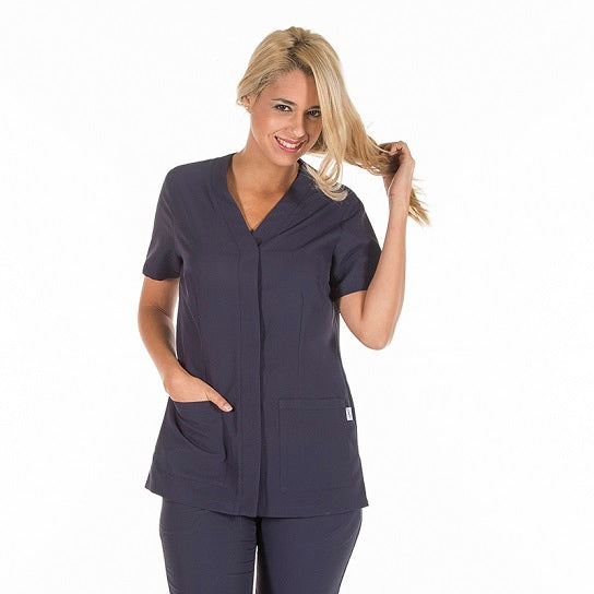 Túnica de Senhora Microfibra AITANA m/curta-Azul Marinho - 104-XS-RAG-Tailors-Fardas-e-Uniformes-Vestuario-Pro