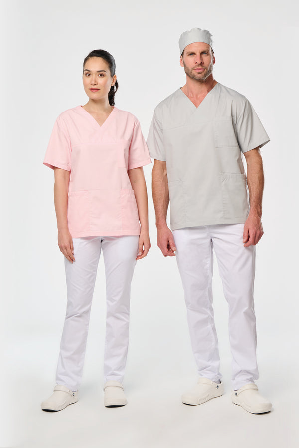 Túnica de manga curta poliéster / algodão unissexo-RAG-Tailors-Fardas-e-Uniformes-Vestuario-Pro