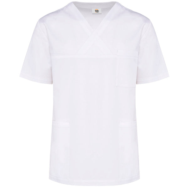 Túnica de manga curta poliéster / algodão unissexo-White-XS-RAG-Tailors-Fardas-e-Uniformes-Vestuario-Pro