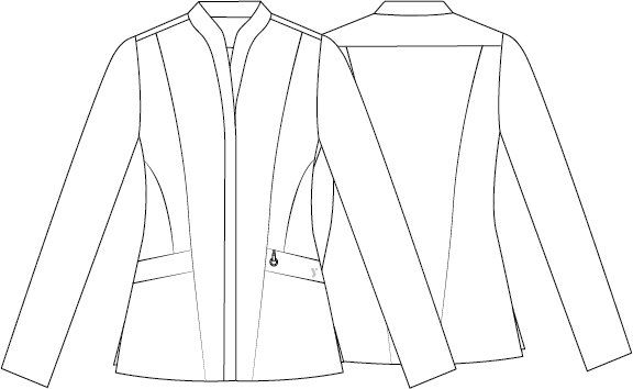 Túnica de mulher botão oculto M/L ANA-RAG-Tailors-Fardas-e-Uniformes-Vestuario-Pro