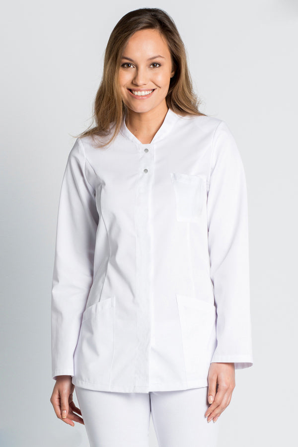 Túnica feminina microfibra Vigo-Branco-XS / (SP)-RAG-Tailors-Fardas-e-Uniformes-Vestuario-Pro