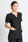 Túnica manga curta Luty-Preto - 571-XS / (SP)-RAG-Tailors-Fardas-e-Uniformes-Vestuario-Pro