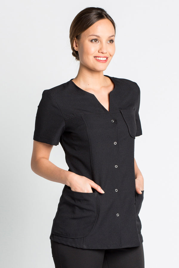 Túnica manga curta Luty-Preto - 571-XS / (SP)-RAG-Tailors-Fardas-e-Uniformes-Vestuario-Pro