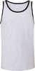 UNISEX JERSEY TANK T-shirt cava unissexo-Branco / Preto-S-RAG-Tailors-Fardas-e-Uniformes-Vestuario-Pro