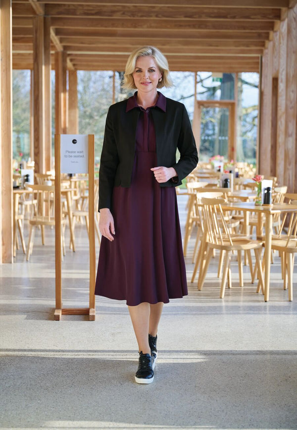 Vestido Chemise Gemini para Mulher-Burgundy-34 (UK 06)-RAG-Tailors-Fardas-e-Uniformes-Vestuario-Pro