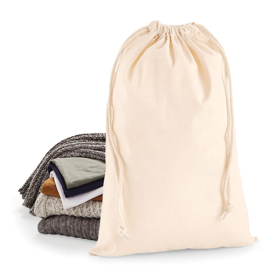 Bolsa de algodón premium con cordón Westford Mill