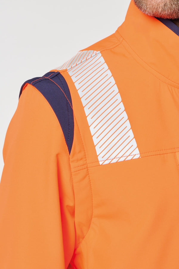 Casaco Softshell de Alta Visibilidade Reciclado com Mangas Amovíveis