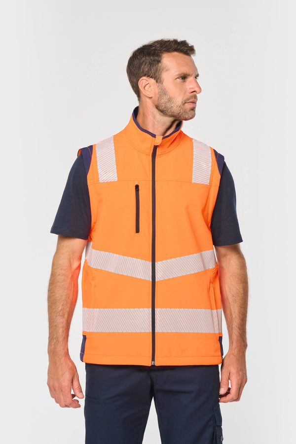 Casaco Softshell de Alta Visibilidade Reciclado com Mangas Amovíveis