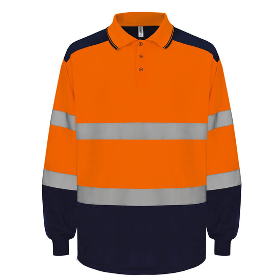Polo Bicolor de Manga Comprida de Alta Visibilidade