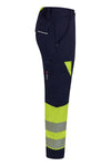 Calças Stretch recicladas bicolor com faixas segmentadas para mulher-RAG-Tailors-Fardas-e-Uniformes-Vestuario-Pro