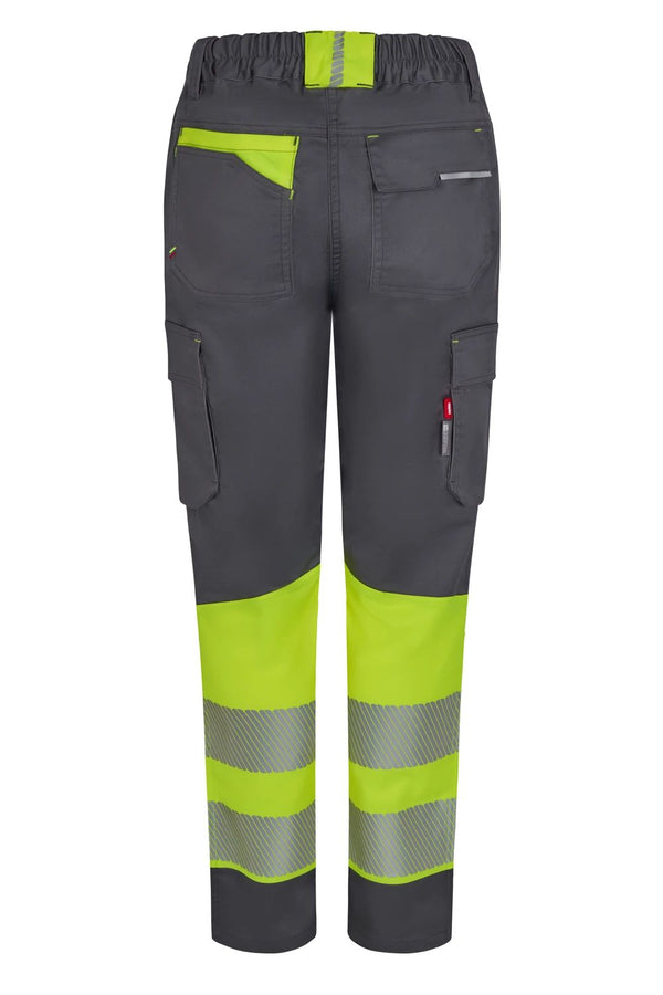 Calças Stretch recicladas bicolor com faixas segmentadas para mulher-RAG-Tailors-Fardas-e-Uniformes-Vestuario-Pro
