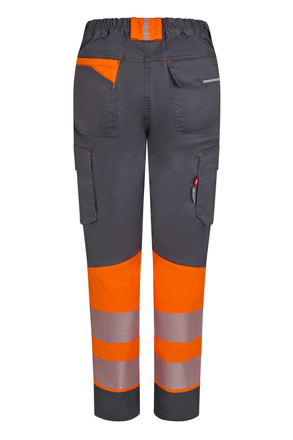 Calças Stretch recicladas bicolor com faixas segmentadas para mulher-RAG-Tailors-Fardas-e-Uniformes-Vestuario-Pro