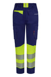 Calças Stretch recicladas bicolor com faixas segmentadas para mulher-RAG-Tailors-Fardas-e-Uniformes-Vestuario-Pro
