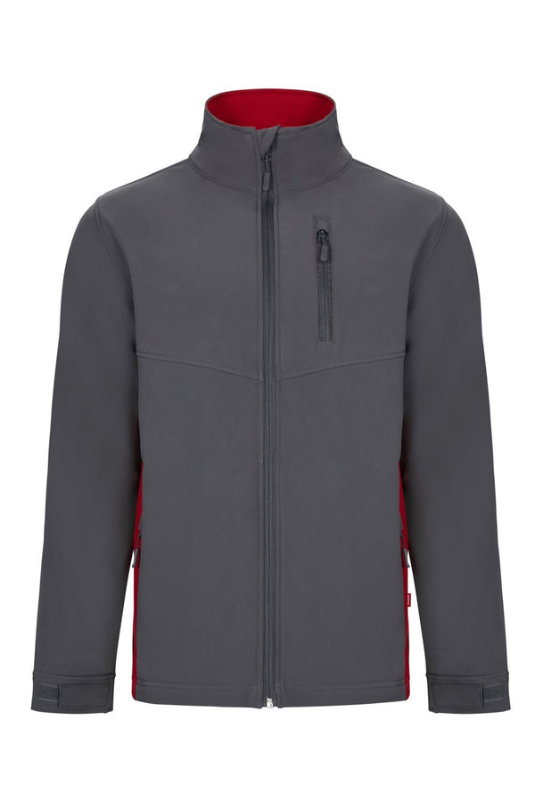 Casaco Soft Shell Total Match Indústria-Cinza/vermelho - 08/12-XS-RAG-Tailors-Fardas-e-Uniformes-Vestuario-Pro