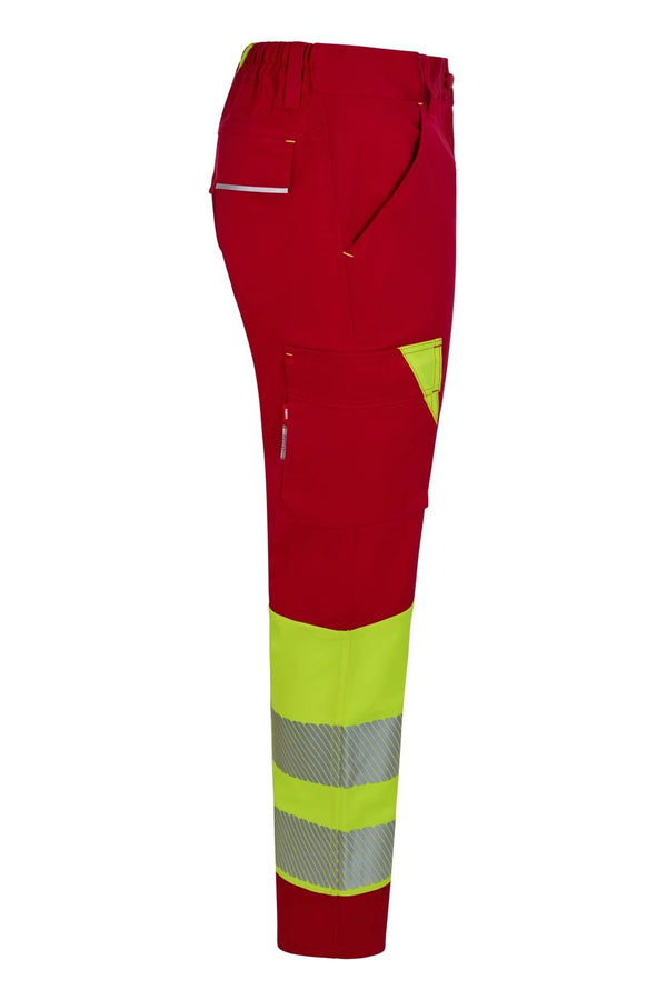 Calças Stretch recicladas bicolor com faixas segmentadas para mulher-RAG-Tailors-Fardas-e-Uniformes-Vestuario-Pro