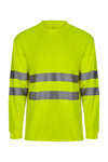 T-shirt de Alta Visibilidade em Algodão de Manga Comprida-Amarelo Fluorescente - 20-S-RAG-Tailors-Fardas-e-Uniformes-Vestuario-Pro