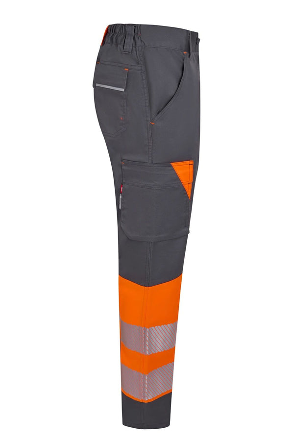 Calças Stretch recicladas bicolor com faixas segmentadas para mulher-RAG-Tailors-Fardas-e-Uniformes-Vestuario-Pro