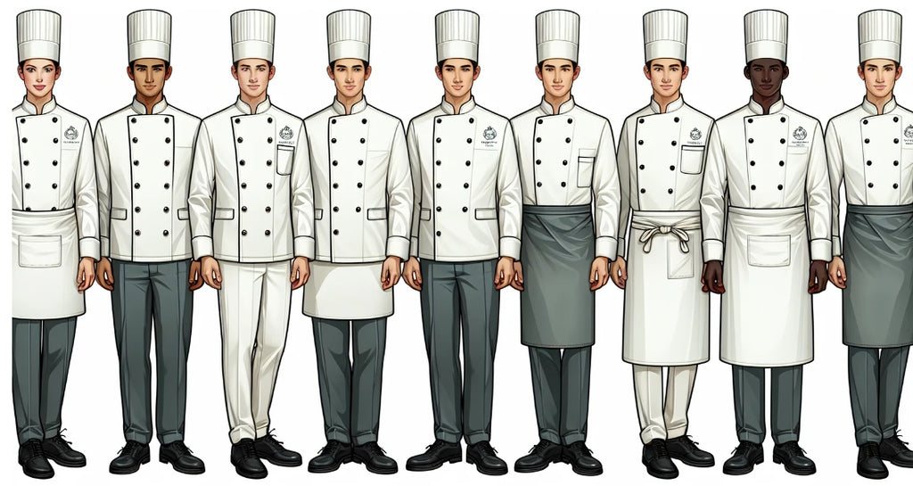 Uniformes para cocineros y chefs de hoteles